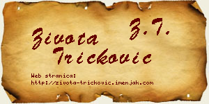 Života Tričković vizit kartica